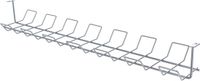KADAX Kabelgoot horizontaal van staal, 72,5 x 16,5 x 8,7 cm, kabelafdekking, schroefbare kabelhouder, ondertafel kabelmand, kabelrooster (zilver)