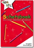 Carnet de croquis - 2x pièces - format A5 - 50 feuilles - blanc - 200 g