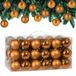 Lot de 54 boules de Noël cuivre pour décoration de sapin