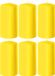 Enlightening Candles 6x Gele cilinderkaarsen/stompkaarsen 6 x 15 cm 58 branduren - Geurloze kaarsen geel - Woondecoraties