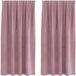 vidaXL - Gordijnen - 2 stuks - Donkerroze - 140 x 175 cm - Fluweel