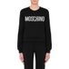 Moschino Sweatshirt à logo scintillant en coton biologique Noir