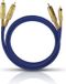 Oehlbach 2032 audio kabel 1 m 2 x RCA Blauw