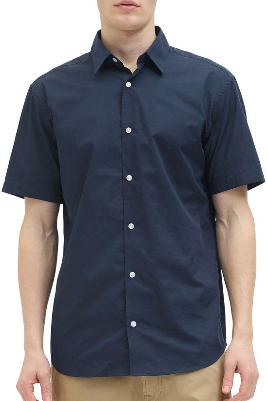 JJ REBEL JREBGAVIN SOLID SHIRT SS Heren T-shirt Sky Captain M