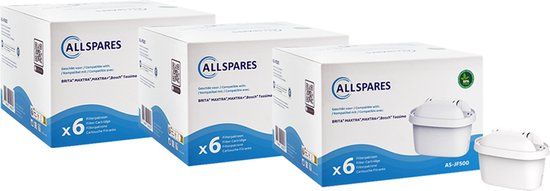 AllSpares Waterfilter (18x) - Geschikt voor Brita Maxtra, Maxtra+ en Bosch Tassimo