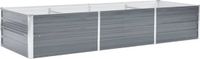 vidaXL Verhoogde Plantenbak - 240x80x45 cm - Gegalvaniseerd Staal - Grijs