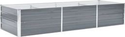 vidaXL Verhoogde Plantenbak - 240x80x45 cm - Gegalvaniseerd Staal - Grijs
