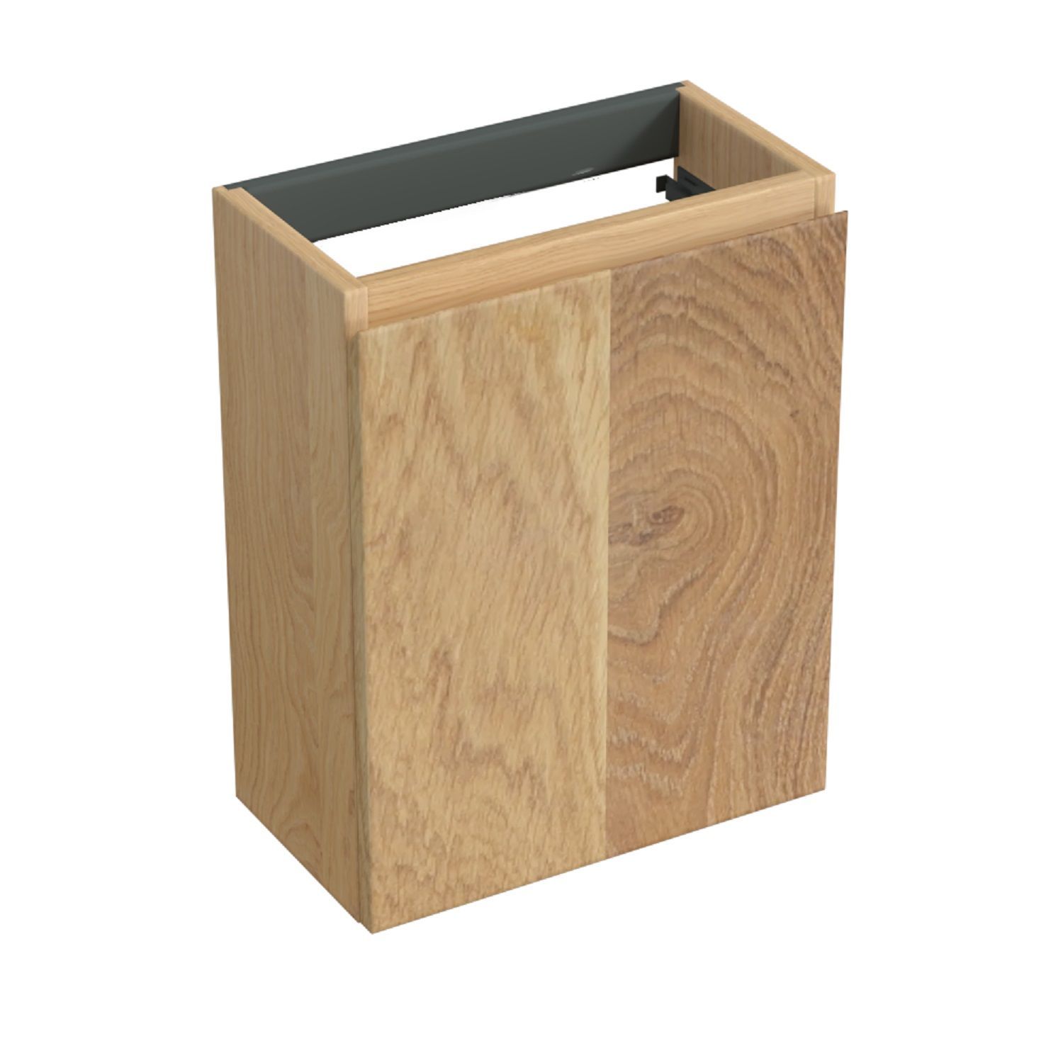 Forzalaqua Siena Fonteinkast - 39.5x21.5x50 cm - 1 Deur Rechts - Eiken Smoke