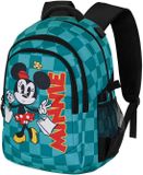 Karactermania Disney Minnie Mouse Indigo - Running PLUS Rugzak - Handbagage Backpack met trolley bevestiging - Rugtas - Turquoise