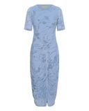 CULTURE Jurk 'Kitti Alifa' duifblauw / hemelsblauw