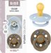 BIBS Colour Fopspeen - 0-6 mnd - 2-pack - Rond - Baby Blue/Dark Oak