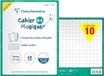 Clairefontaine 66710Cpack Pak met 10 Geniete Magische schriften - 17x22 cm - 48 Pagina's Geruit 10x10 mm met Kantlijn - Wit Papier 90 g - Omslag Dubbelzijdig, droog uitwisbaar Witbord