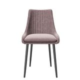 PLAYBOY Set van 2 eetkamerstoelen met geborduurde rugleuning en fluwelen overtrek, antracietgrijs, donkere metalen poten, retrostijl, clubstijl