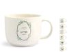 H&H Set 6 Tazze Jumbo New Bone China Decoro Botanic Cc350