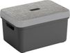 Sunware Boîte de rangement/panier - anthracite - 5 litres - plastique avec couvercle