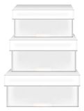 URSUS 17760099F blanco geschenkdoos, vierkant, wit, set van 3