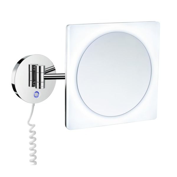 Smedbo Outline Vergrotingsspiegel Draaibaar met LED verlichting, Dual light Chroom FK483EP
