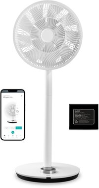 Duux Whisper Flex Smart Fan White with Battery Pack White