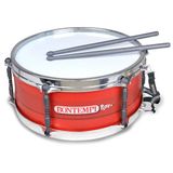 Bontempi BeatMaster - Trommel met dubbel membraan, schouderriem en stokjes van 25 cm voor een volledige ritmische ervaring, rood, 34,4 x 31,9 x 15,4 cm