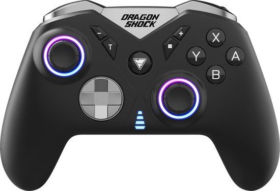 DragonShock NEBULA PRO Zwarte gamingcontroller met peddels