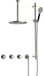 Hotbath Cobber X - CX7067 - Inbouw Regendoucheset - Geborsteld Nikkel