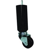 Margot Mobiliteit praticonfort zonder remset 4 poten voor lattenbodem, hout, wengé, 5,5 x 5,5 x 18,7 cm