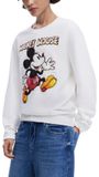 Desigual Sweatshirt Dames Wit Mickey Mouse Print Katoen Maat S