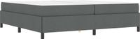 vidaXL Boxspringbed, donkergrijs, 200 x 200 cm, stof