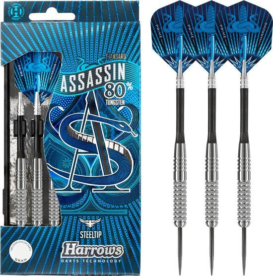 Harrows Assassin 80% Tungsten Steeltip Dartpijlen - 25g