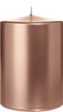 Wiedemann Bougie cylindrique/bougie pilier grande - or rosé métallisé - 15 x 10 cm - 113 heures de combustion