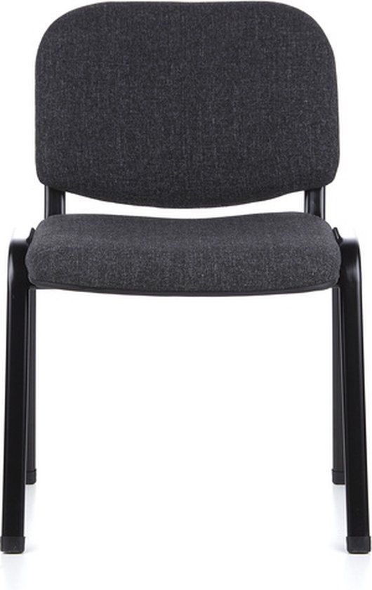 hjh office Vergaderstoel - Polyester - Grafiet - 4 Stuks Per Pakket - Ergonomisch
