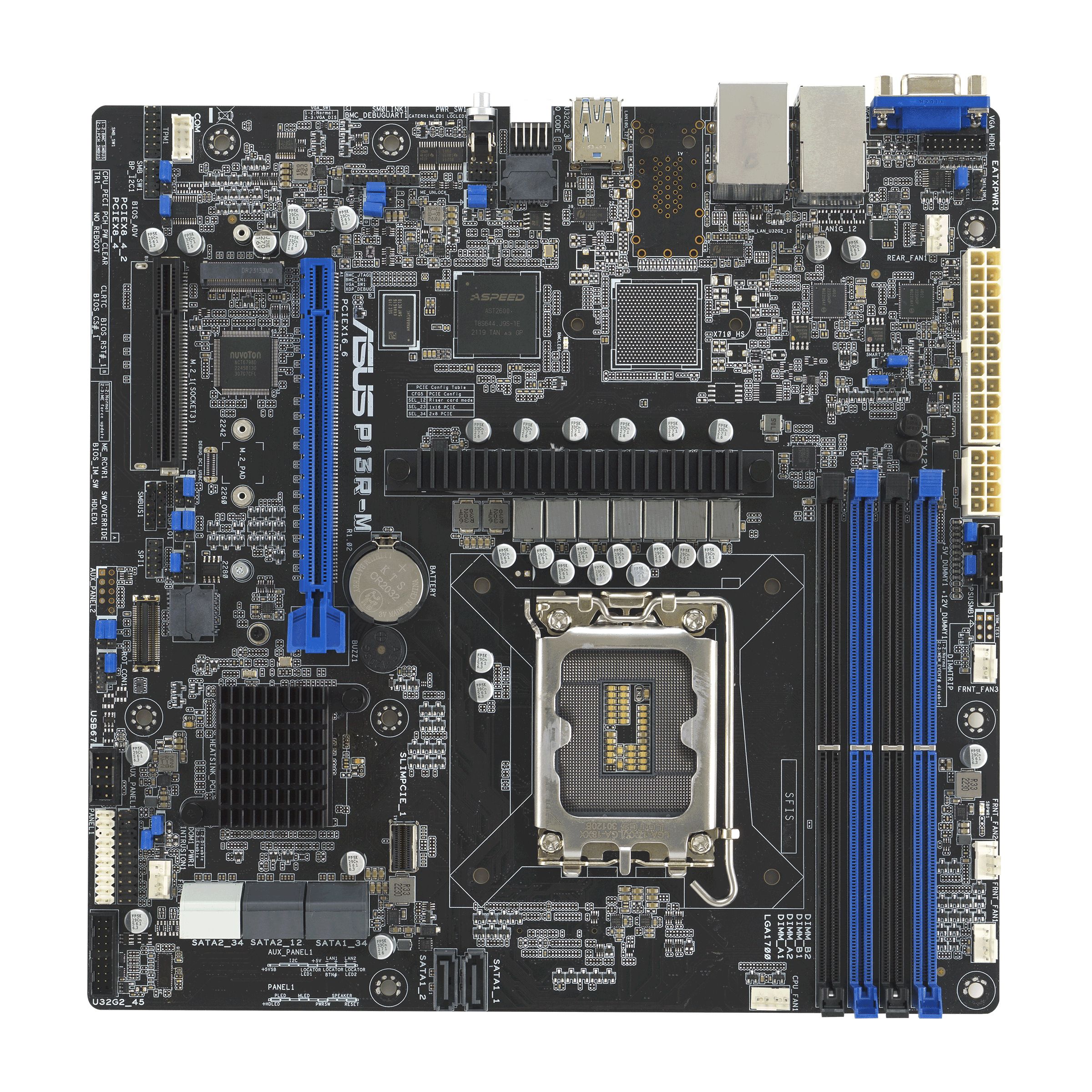 ASUS P13R-M - Micro ATX - Intel C262 - LGA 1700 - DDR5 - Server Motherboard