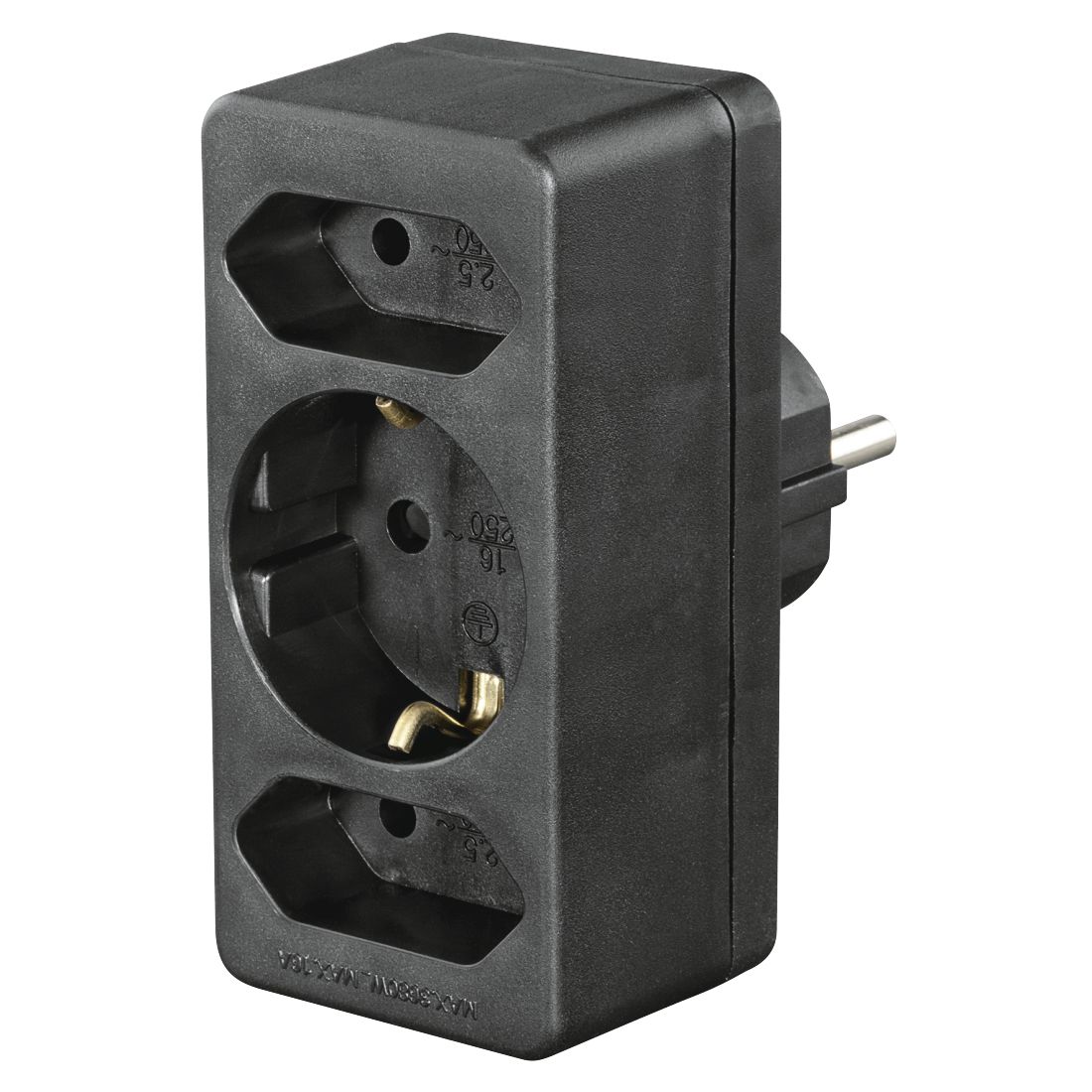 Hama Stopcontactadapter 3-voudig Zwart