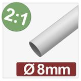 Quadrios 25CA586 Krimpkous zonder lijm Wit 8 mm 4 mm Krimpverhouding:2:1 per meter