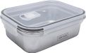 Nerthus FIH 1514 rechthoekige roestvrij stalen lunchbox 800 ml hermetisch magnetronbestendig ideaal voor werk kantoor