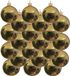 Decoris Kaemingk B.V. 18x Gouden glazen kerstballen 8 cm - Glans/glanzende - Kerstboomversiering goud