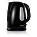 MPM MCZ-82C elektrische waterkoker, draadloos, van hittebestendig polymeer, 1,7 liter, 2200 W, BPA-vrij, zwart