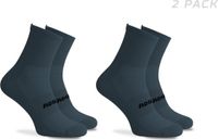 Rogelli Essential Dames en Heren 2 pack Fietssokken - Blauw