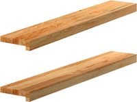 vidaXL - Vensterbanken - 2 st - 90x15x2 cm - massief eikenhout - lichtbruin