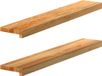 vidaXL - Vensterbanken - 2 st - 90x15x2 cm - massief eikenhout - lichtbruin