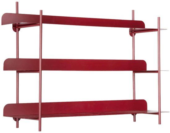 Present Time Wanddecoratie Riqueza Tres - Bordeaux - 60x16x42cm