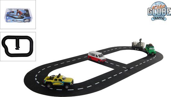 Kids Globe Autobaan Wegdelen - 18dlg. - Multi kleuren
