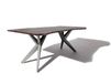 FREEFORM Table à manger 140x90 Acacia laqué Gris taupe / Anthracite laqué