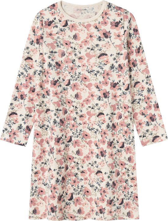 Name It Nkfnightgown Ls Nostalgia Flower Onderbroek - Beige - Maat 86/92