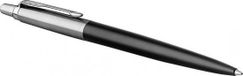 Parker Jotter-balpen | Bond Street Black met chromen rand | Medium punt met blauwe inkt | Cadeauverpakking