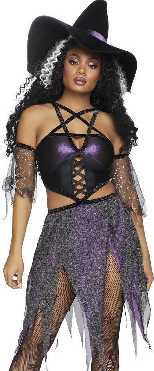 Leg Avenue Kostuum - Sexy Spellcaster Paars - M/L