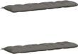 vidaXL Coussin de banc VIANEN 2 pièces 100% Polyester Gris 190 x 50 x 12 cm
