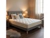 Matelas 140 x 200 100% Latex 3 zones sommier tête de lit gris