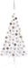 vidaXL Kunstkerstboom half 120 cm wit met verlichting
