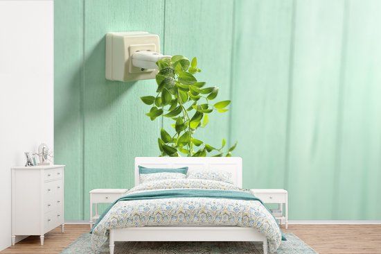 Nr1Wallpaper Fotobehang Plant in stopcontact - 360x240 cm - Vlies - Multicolor